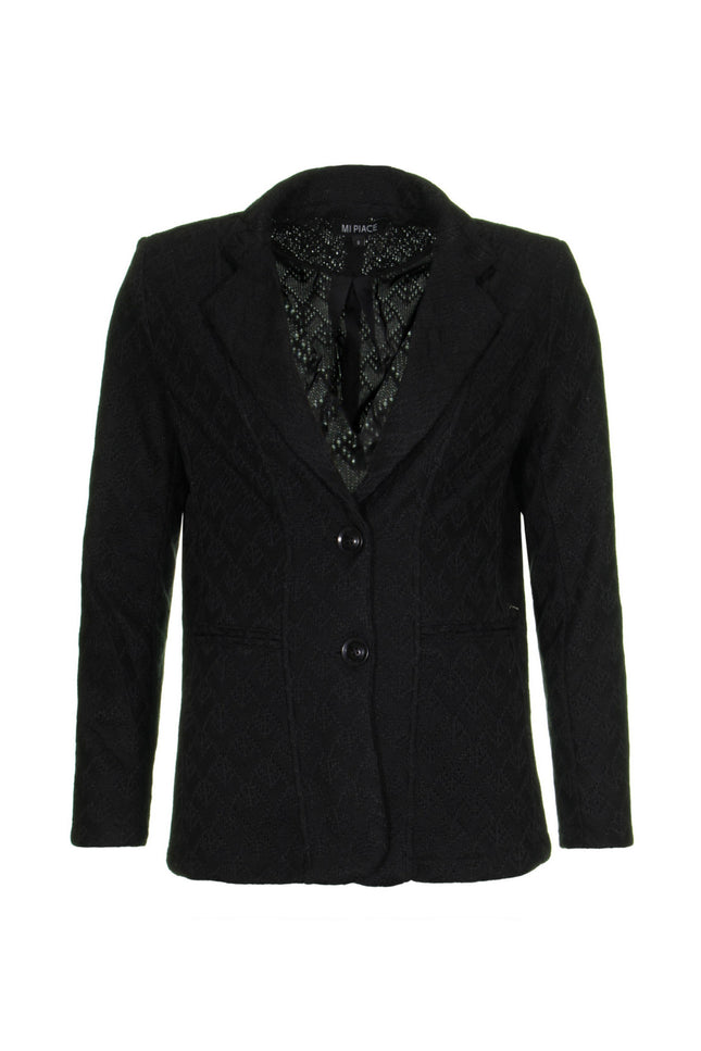 Blazer Subtiele Textuur zwart 202449