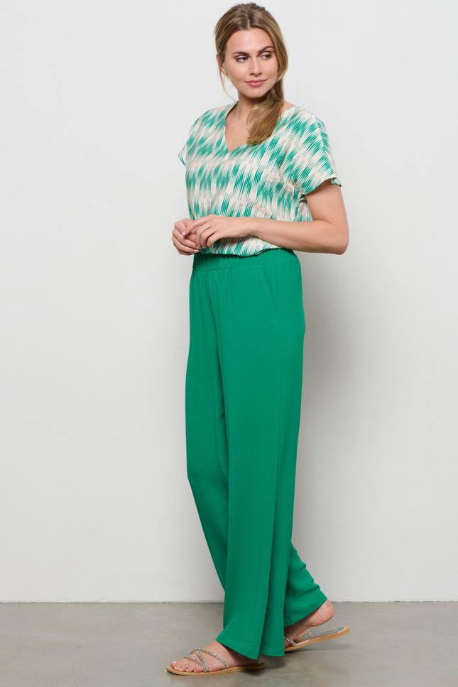 &Co woman Broek julie green pa298 Stretchshop.nl