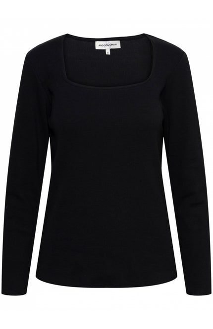 &Co woman T-shirt samara black ts262 Stretchshop.nl