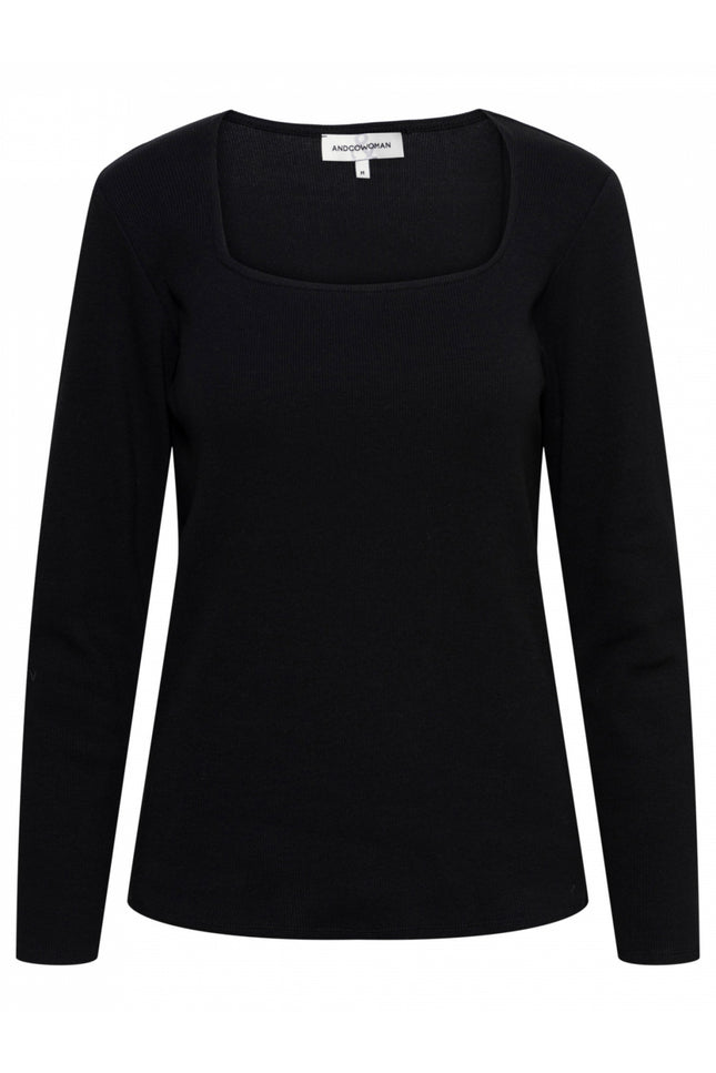 &Co woman T-shirt samara black ts262 Stretchshop.nl