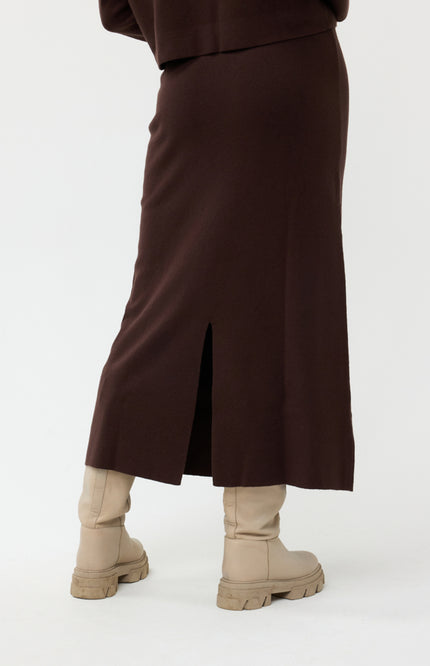 EsQualo Rok CB split Chocolate F24.07506 Stretchshop.nl