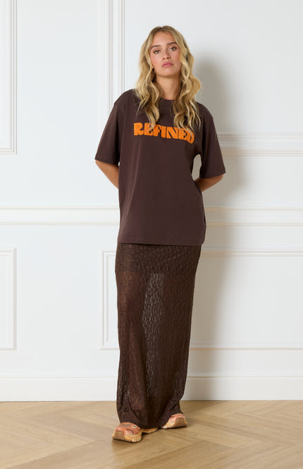 Refined Department T-shirt maggy brown Stretchshop.nl