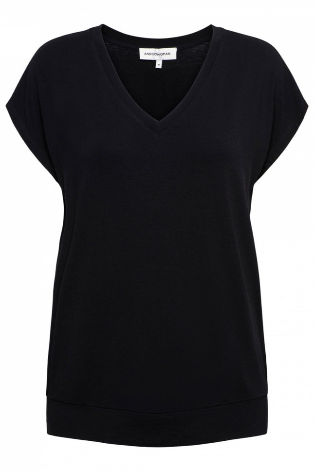 &Co woman Top lucia black to265 Stretchshop.nl