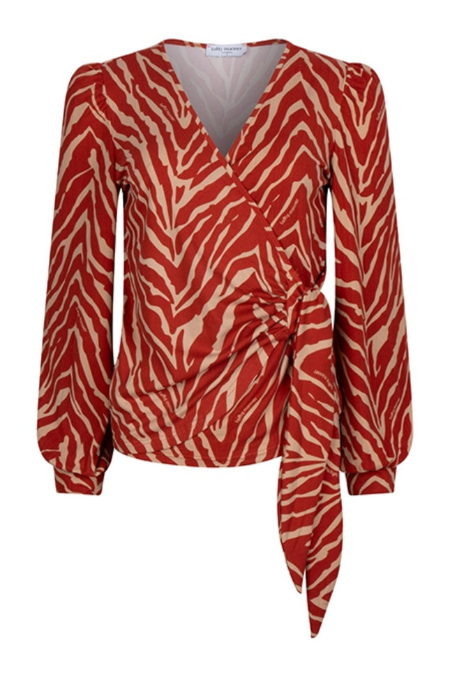 Lofty Manner Top rynata logo zebra print Stretchshop.nl