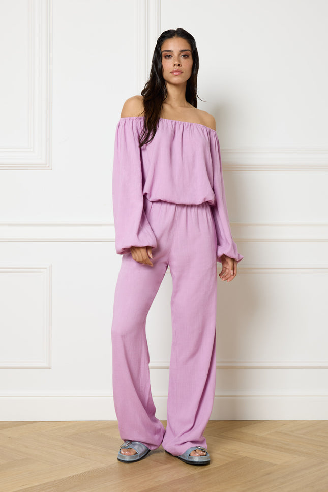 Refined Department Broek sandy wide lilac 800 Stretchshop.nl