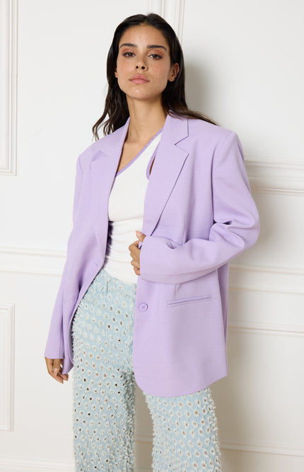 Refined Department Blazer bodi oversized lilac 800 Stretchshop.nl