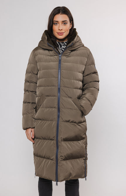 Rino & Pelle Coat keilafur long padded hooded hunter Stretchshop.nl