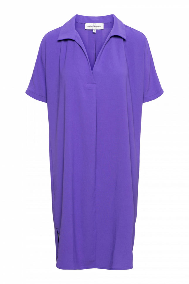 &Co woman Jurk alison violet DR251 Stretchshop.nl