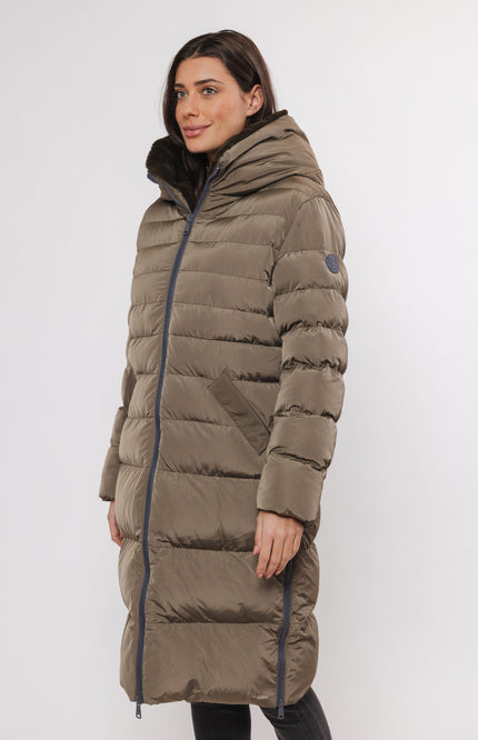 Rino & Pelle Coat keilafur long padded hooded hunter Stretchshop.nl