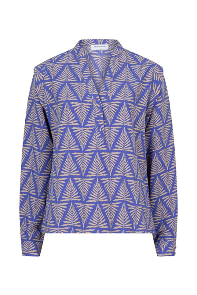 Blouse sophie zigzag leaves print