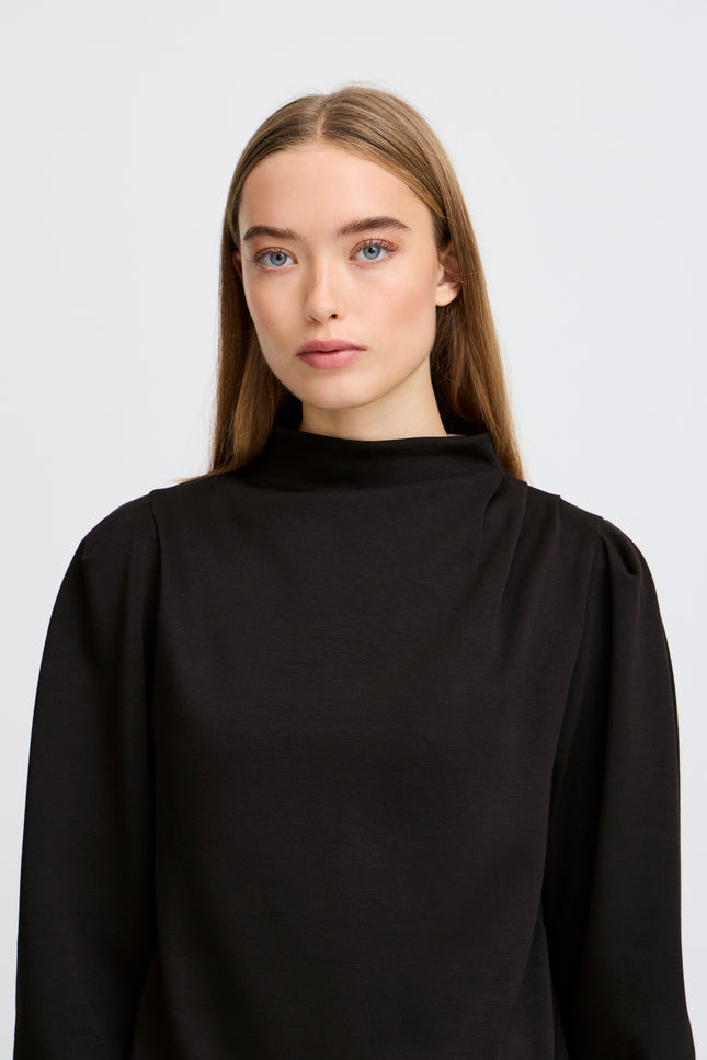 Ichi Blouse ihnaida ls black Stretchshop.nl