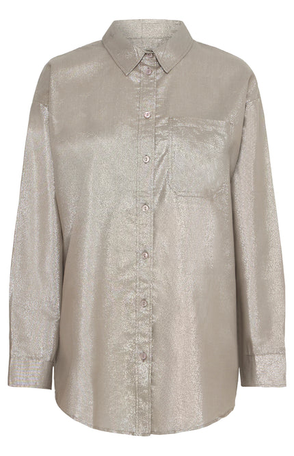 Ichi Blouse ihhoulo champagne silver SH Stretchshop.nl