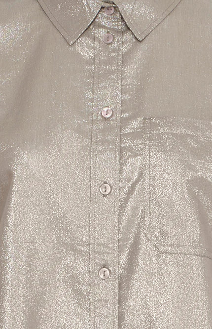 Ichi Blouse ihhoulo champagne silver SH Stretchshop.nl