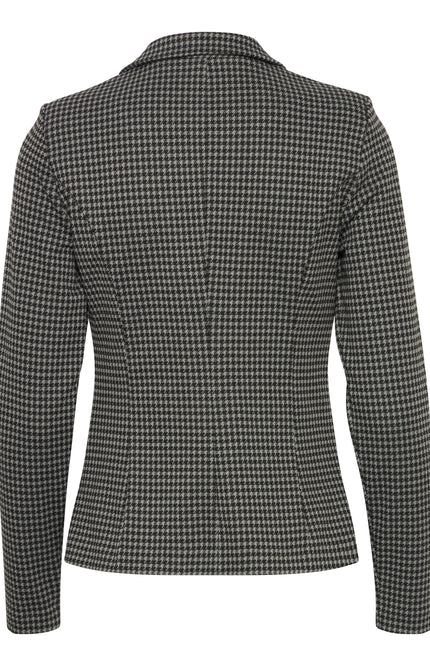 Ichi Blazer ihkate houndstooth blackgrey Stretchshop.nl