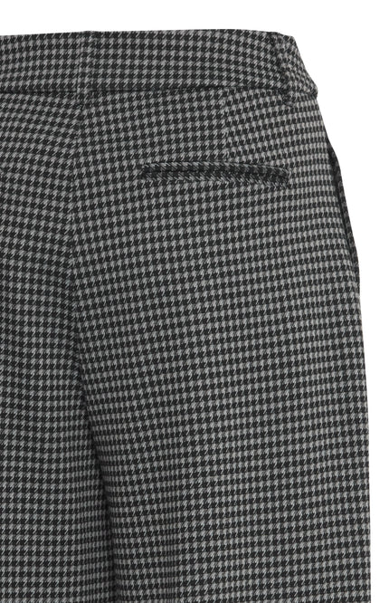 Ichi Broek ihkate houndstooth blackgrey Stretchshop.nl