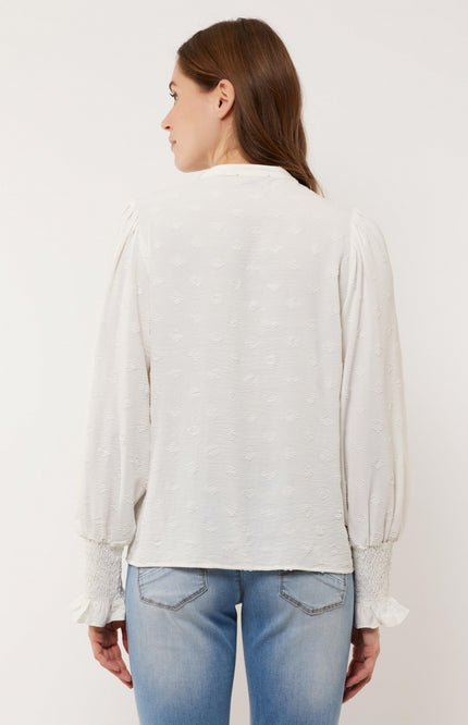 G-maxx Blouse brandy offwhite 011 Stretchshop.nl