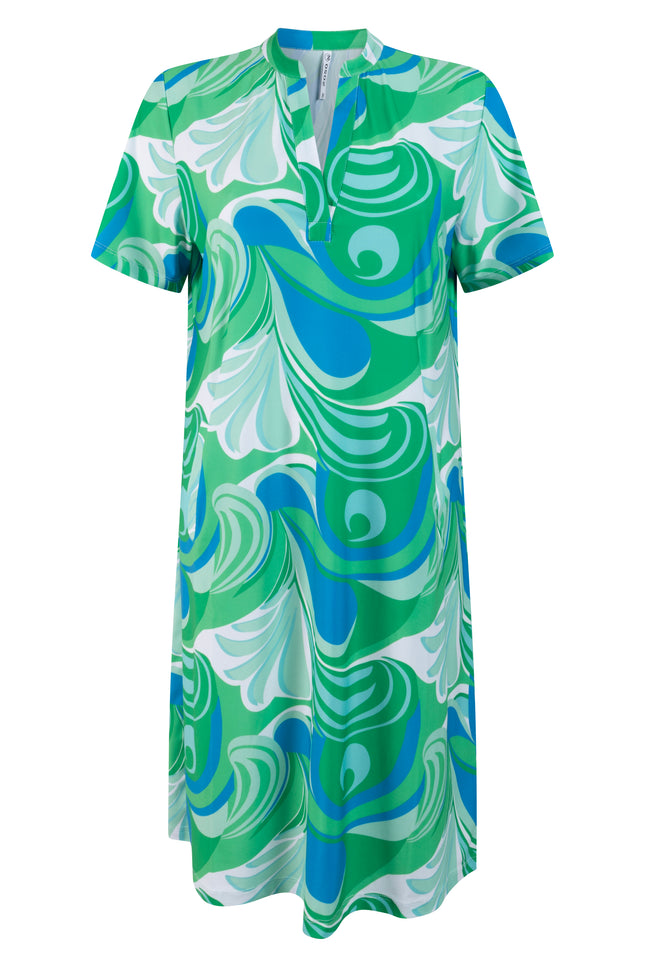 Zoso Jurk suzy summer green multi 243 Stretchshop.nl