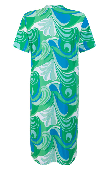 Zoso Jurk suzy summer green multi 243 Stretchshop.nl