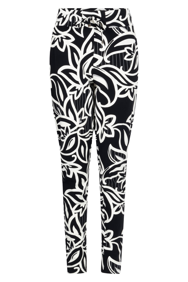 Zoso Travel broek amy black ivory 244 Stretchshop.nl