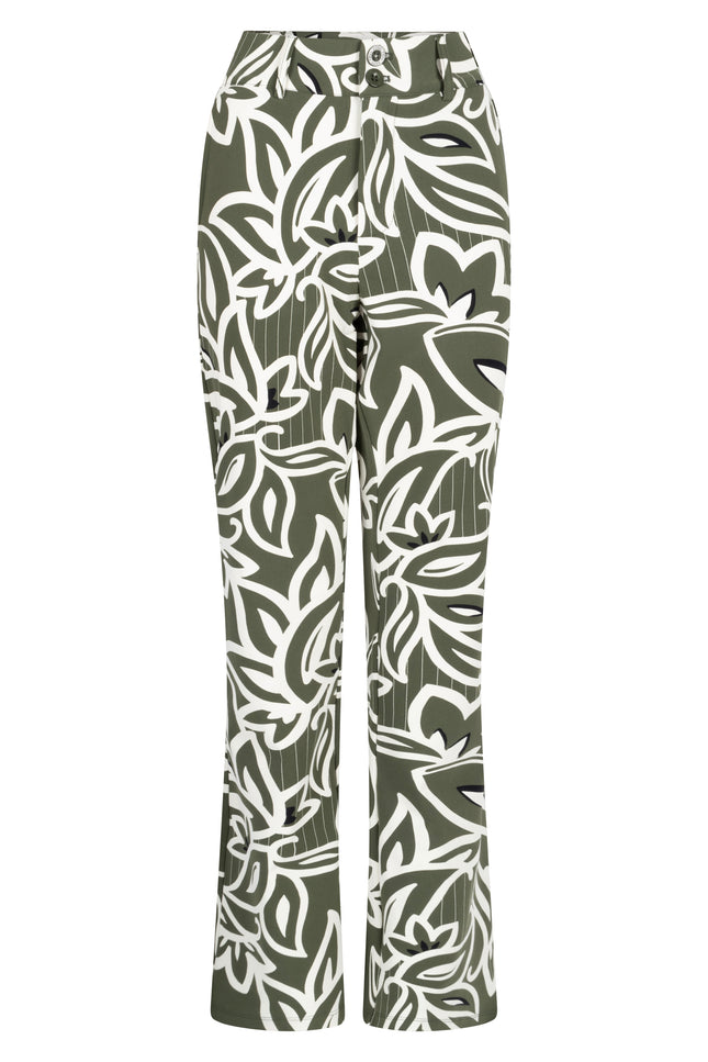 Zoso Travel broek dion army ivory 244 Stretchshop.nl