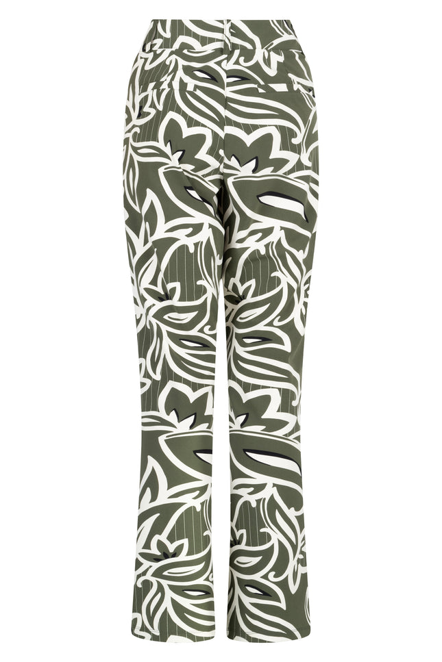 Zoso Travel broek dion army ivory 244 Stretchshop.nl