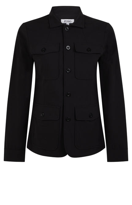 Zoso Travel jacket jenna black 244 Stretchshop.nl