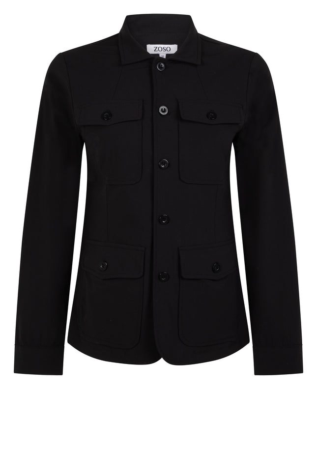 Zoso Travel jacket jenna black 244 Stretchshop.nl