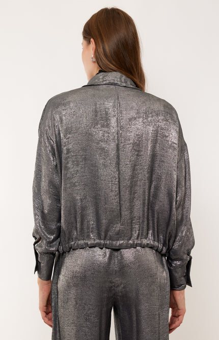 G-maxx Blouse Elodi Gray Melange Stretchshop.nl