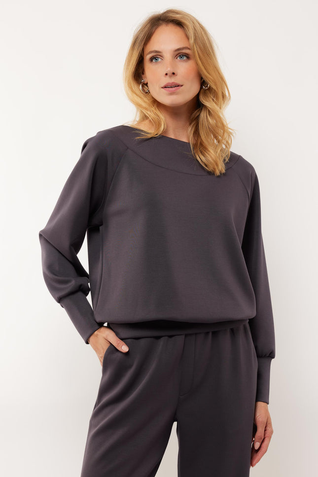 G-maxx Sweater Elieve dark grey Stretchshop.nl