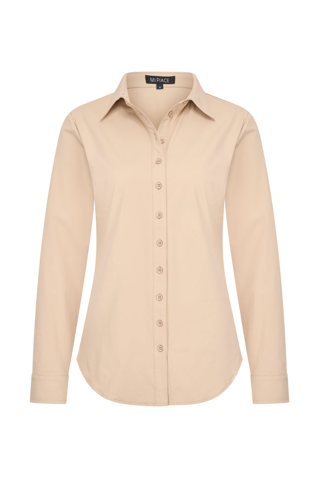 Mi Piace Travel blouse sand 60840 Stretchshop.nl