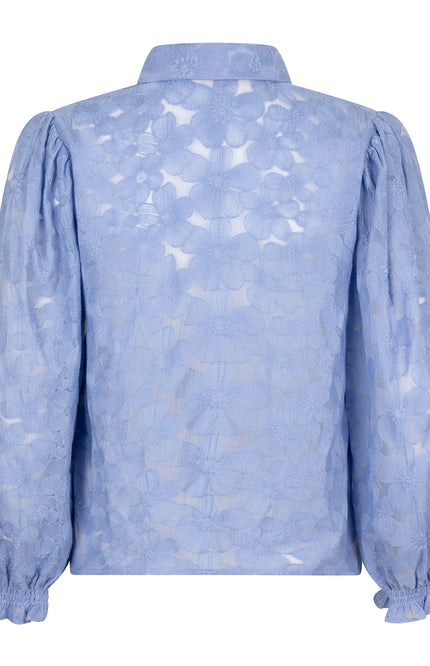 Ydence Blouse birdie light blue Stretchshop.nl