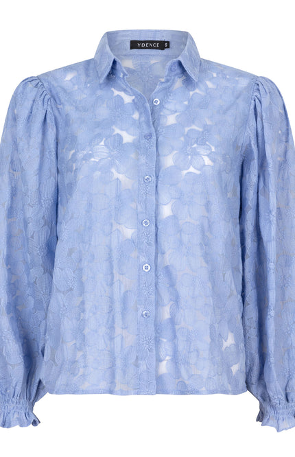 Ydence Blouse birdie light blue Stretchshop.nl