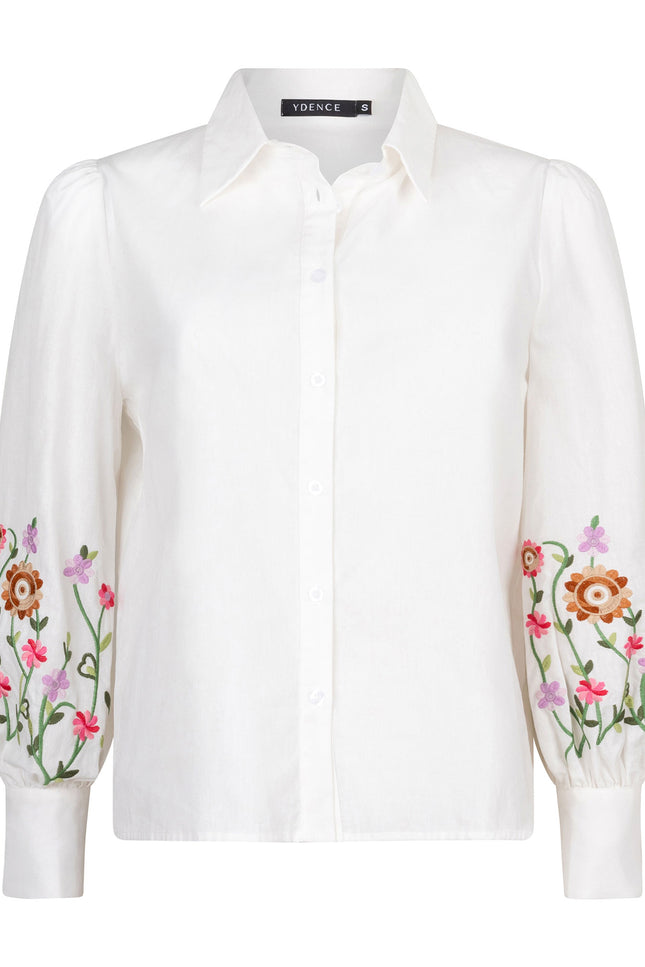 Ydence Blouse blossom white pink lilac Stretchshop.nl