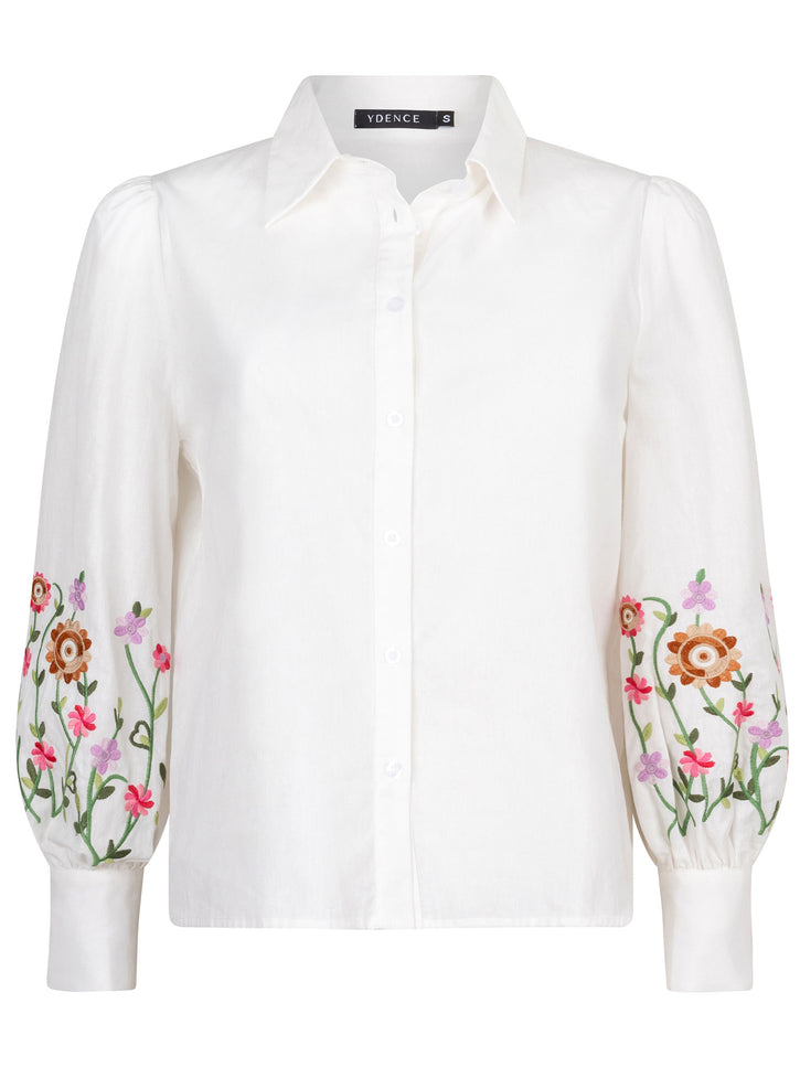 Ydence Blouse blossom white pink lilac Stretchshop.nl