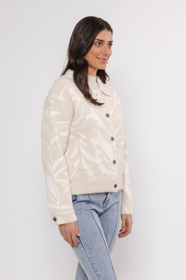 Rino & Pelle Jacket bubbly boxy birch plants Stretchshop.nl