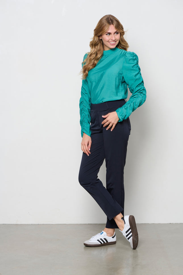 &Co woman Blouse evie mineral green BL304 Stretchshop.nl