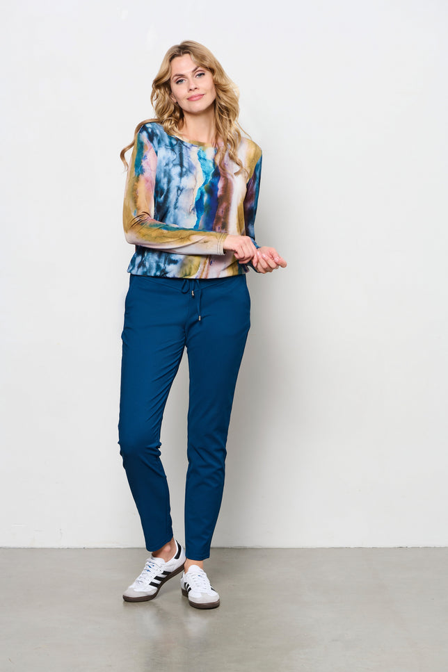 &Co woman Top linn marble denim multi to263 Stretchshop.nl