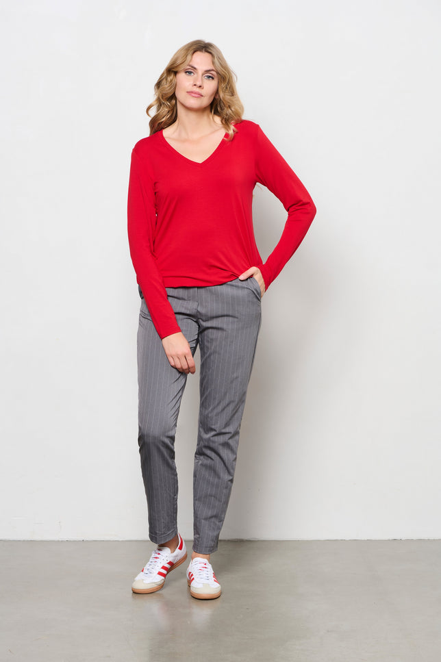 &Co woman Top vieve red TS263 Stretchshop.nl