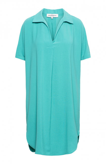 &Co woman Jurk alison turquoise DR251 Stretchshop.nl