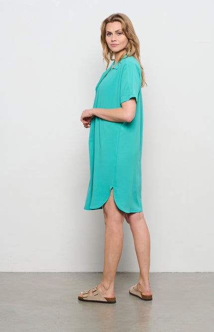 &Co woman Jurk alison turquoise DR251 Stretchshop.nl