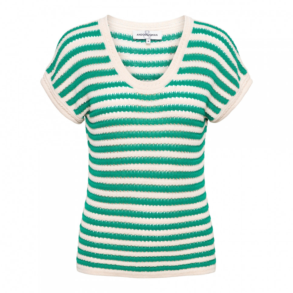 &Co woman Top bonita green multi to244 Stretchshop.nl