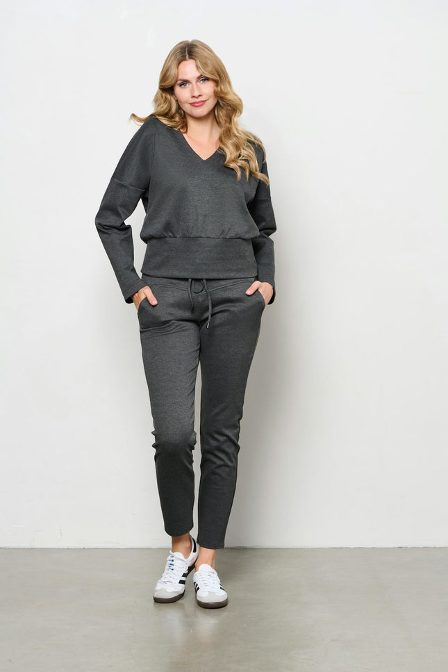 &Co woman Broek penny punta Antracite pa342 Stretchshop.nl