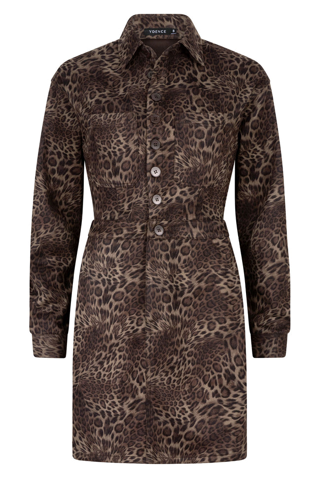 Ydence Jurk Emma Leopard Stretchshop.nl