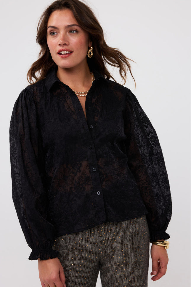 Ydence Blouse maura black Stretchshop.nl