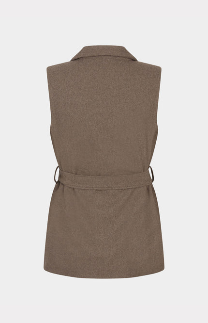 Ydence Gilet roan warm grey Stretchshop.nl