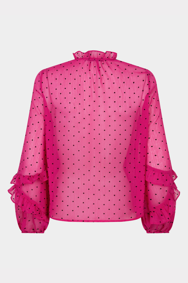 Ydence Blouse nola fuchsia Stretchshop.nl