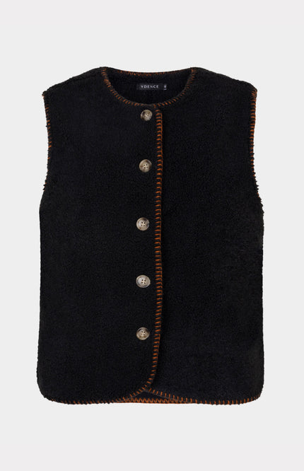 Ydence Gilet Evelynn Black Brick Stretchshop.nl