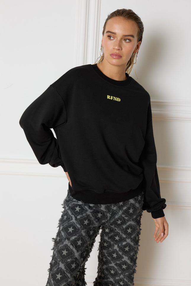 Refined Department Sweater jayne oversized black R2410620660 Stretchshop.nl