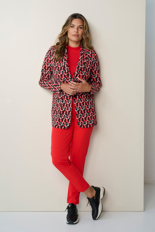 Zoso Travel Broek Anna Red 245 Stretchshop.nl