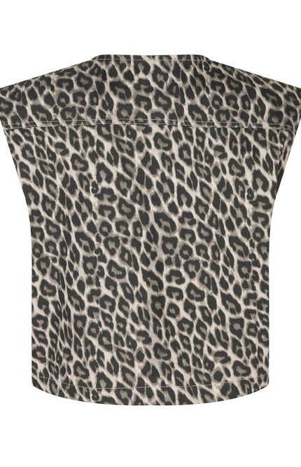 Ydence Gilet aiden leopard Stretchshop.nl